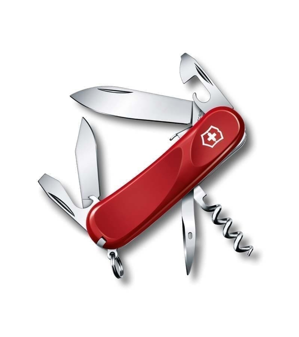 Нож перочинный VICTORINOX Evolution S101, 85 мм, 13 функций, с фиксатором лезвия, красный