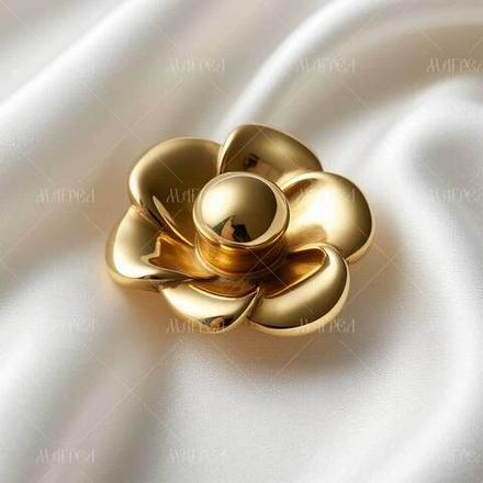 Ручка латунная мебельная кноб Роза