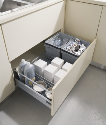 Ведро для мусора пластиковое, двойное, для сеток серии KSLT