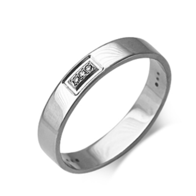Обручальное кольцо из белого золота c бриллиантами 01-1185-00-101-1120-30