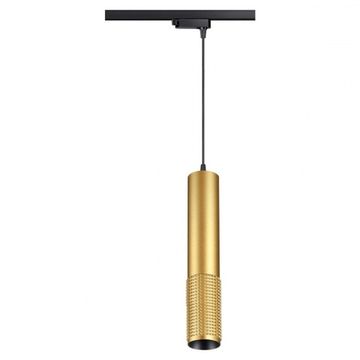 Трековый однофазный подвесной светодиодный светильник 358503 золото Mais LED Novotech