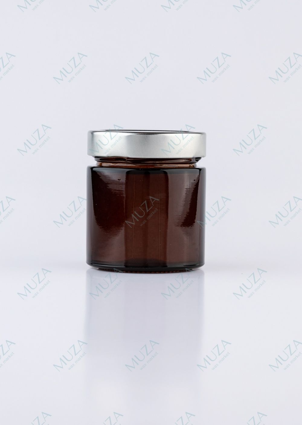 Баночка темное стекло с металл. крышкой 200 мл.