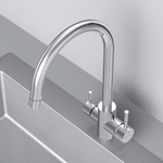Смеситель для кухни с С-изливом с каналом для питьевой воды, хром AM.PM X-Joy S F85B07700