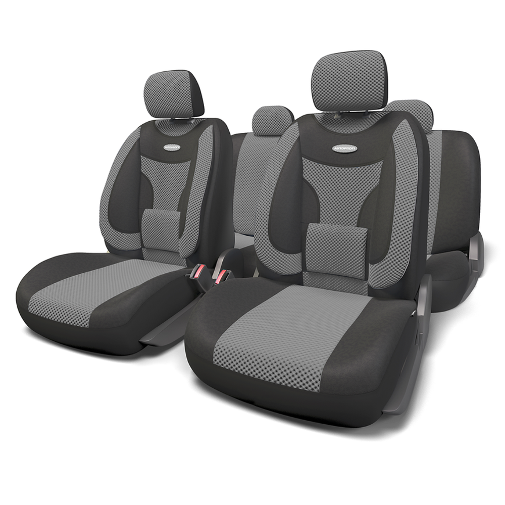 Авточехлы AUTOPROFI EXTRA COMFORT ECO-1105 BK/D.GY темно серый/светло серый размер М