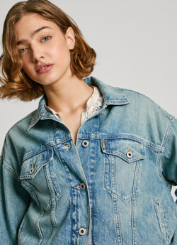 Джинсовая Куртка PEPE JEANS  свободного кроя