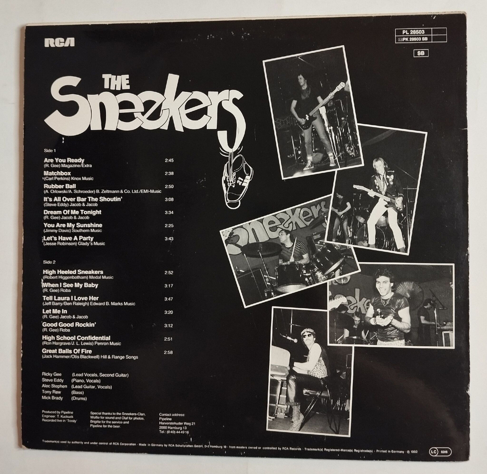 Винтажная виниловая пластинка LP The Sneekers Lets Rock n Roll Again (Germany 1982)