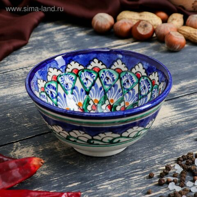 Пиала Риштанская Керамика Узоры , 11,5 см, большая, микс!