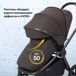 Детская коляска Rant Flex Therm Soft 3 в 1 с автокреслом Evomax Grey Shine Brown