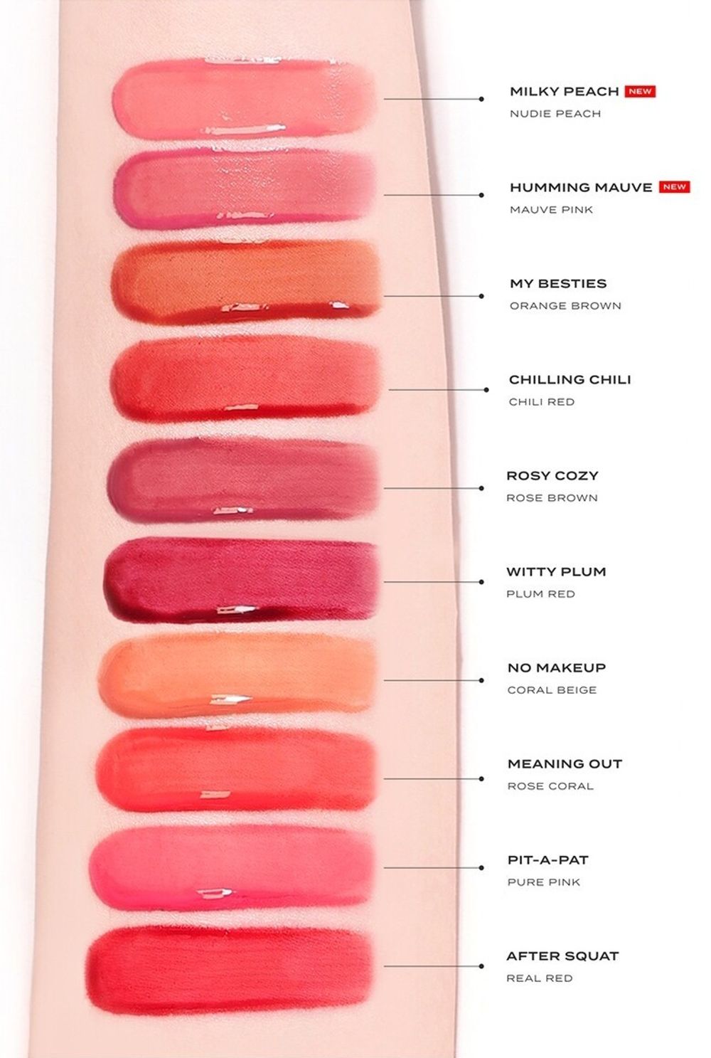 FEEV Увлажняющий гелевый тинт для губ Hyper-Fit Color Drop Milky Peach