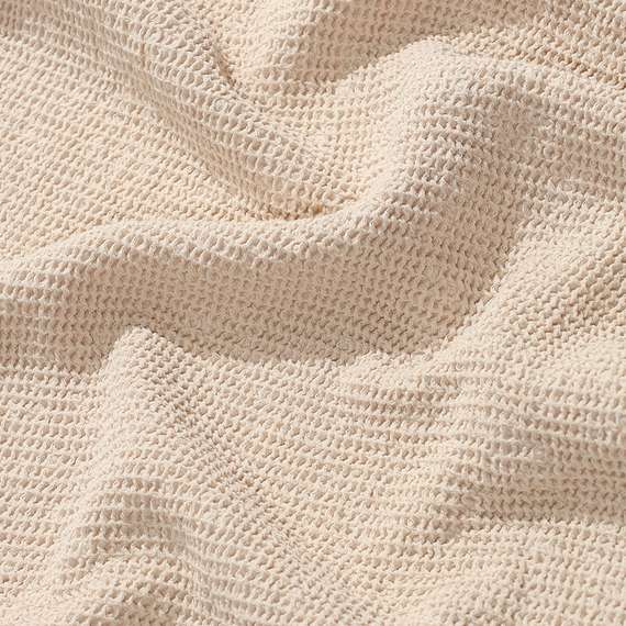 Полотенце банное из умягченной вафли кремового цвета из коллекции essential, 70x140 см