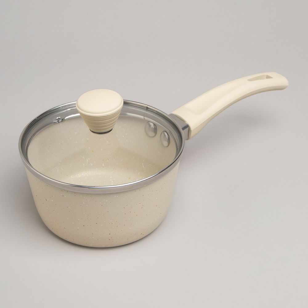 КОВШИК AGNESS АНТИП. ПОКР. РУЧКА SOFT TOUCH И СТЕКЛ. КРЫШКОЙ 600 МЛ 12*6 СМ