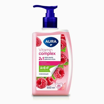 AURA ж/м Vitamin Complex 2в1 Малина и Витамины 500 мл.
