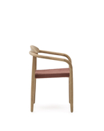 Стул Glynis из массива эвкалипта с розовой веревкой