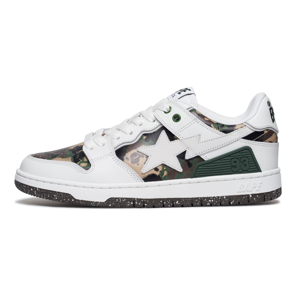 A Bathing Ape Bathing Ape Leather Panelled Sneakers