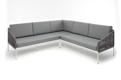 Диван угловой Канны (KAN-MS-001 W H-grey (H-gray) серый