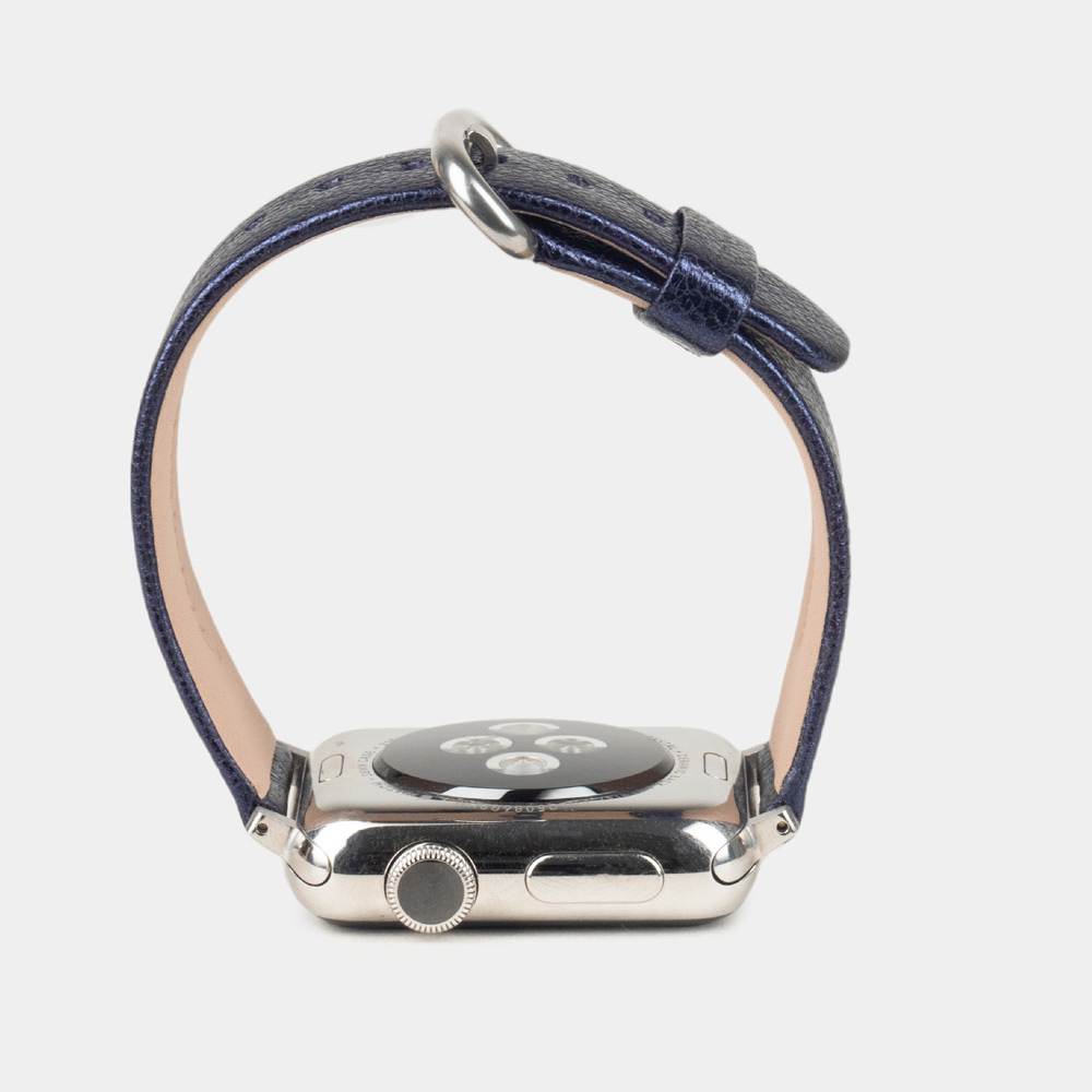 Ремешок для Apple Watch 44/45/46 mm из кожи козы, цвета кобальт
