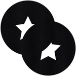 Чёрные круглые пестисы со звёздочками