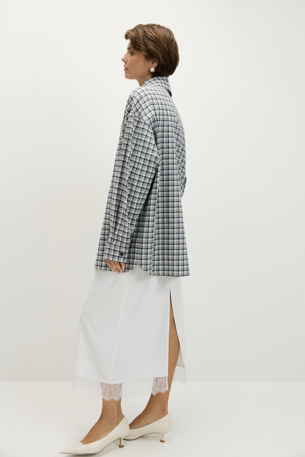 Рубашка из фланели мелкая клетка