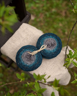 Градиент носочный твид с нейлоном "Айсберг"