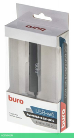 USB-хаб Buro BU-HUB4-0.5R-U2.0 черный