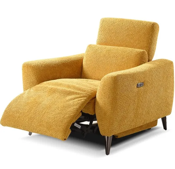 Кресло-реклайнер с электроприводом Jasper, желтое