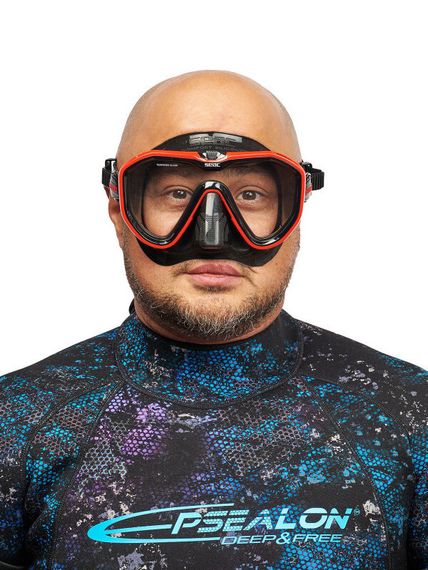 Маска Seac Appeal черно-красная рамка/черный силикон