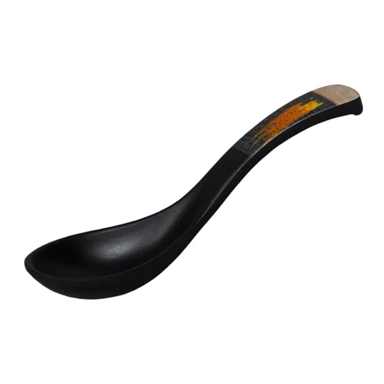 Ложка для мисосупа 14 мл 14,4*3,8 см пластик меламин Dark Texture "Паназия" P.L. Proff Cuisine