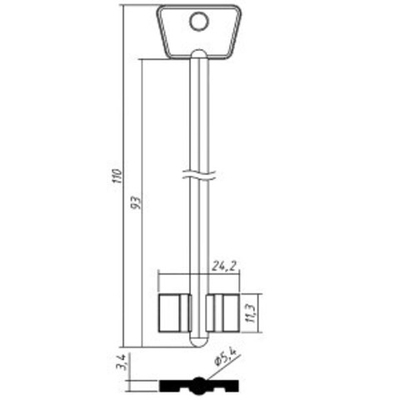 Сувальдный ключ TLU1D – заготовка 15409