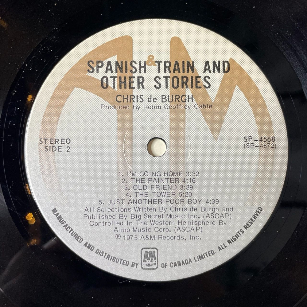 Винтажная виниловая пластинка LP Chris de Burgh Spanish Train And Other Stories (Canada 1975)