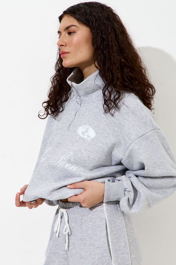 Олимпийка с короткой молнией 