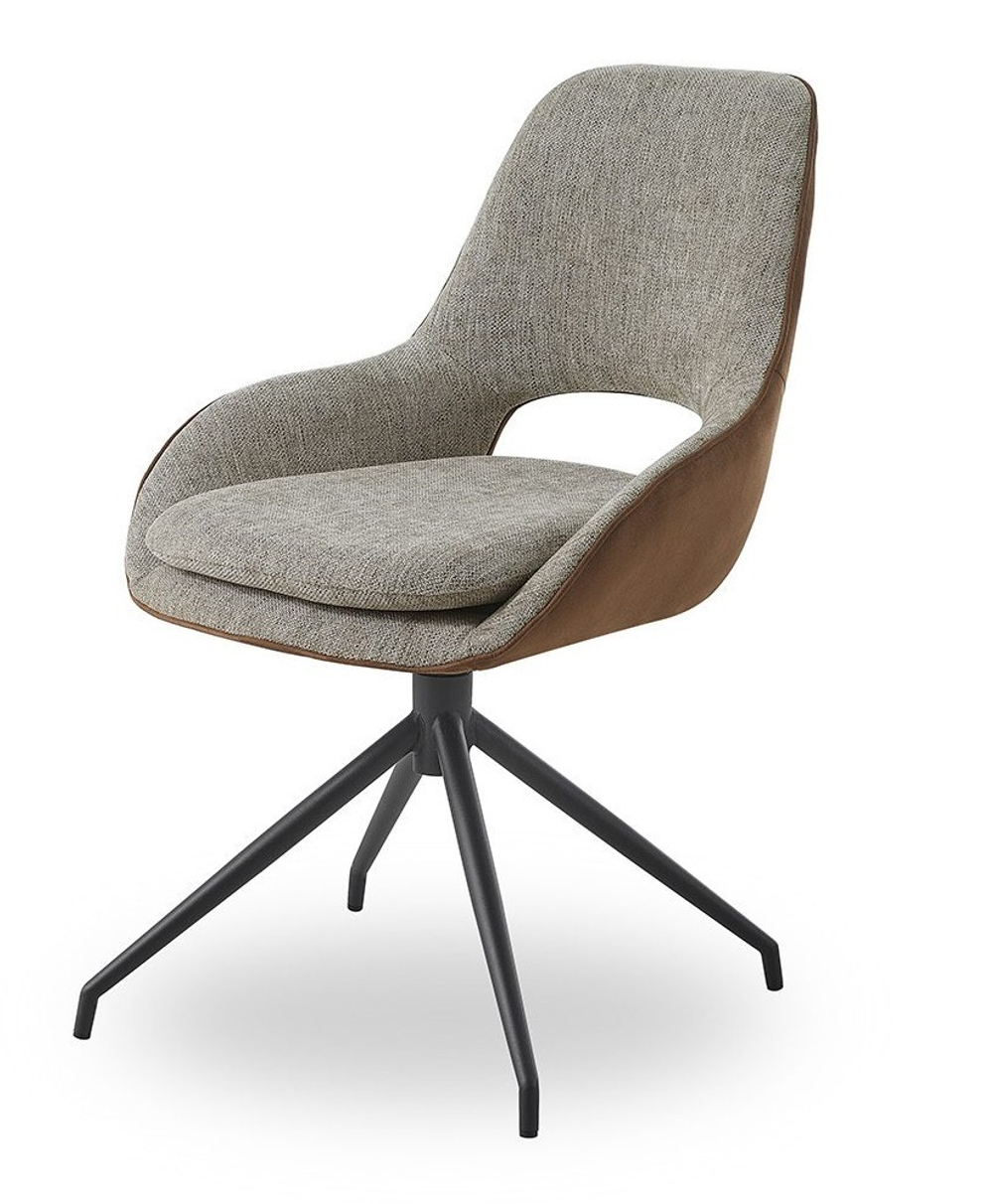 Стул DC-2012-1 бежевый/коричневый вращающийся