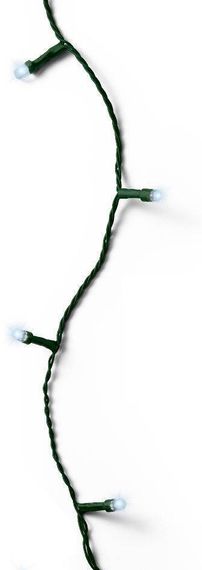 Светодиодная гирлянда с контроллером Алмазная россыпь 9.9 м., 220 V, 100 холодных белых LED ламп, зеленый ПВХ провод, Kaemingk (490501)