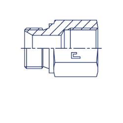 Соединение PF BSP 1/8 - BSP 1/8 L40