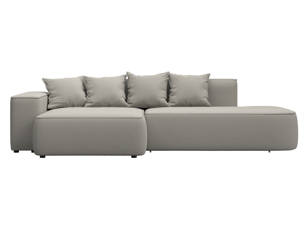 Диван угловой Лига-065 угол левый РОГОЖКА Амур 02 бежевый