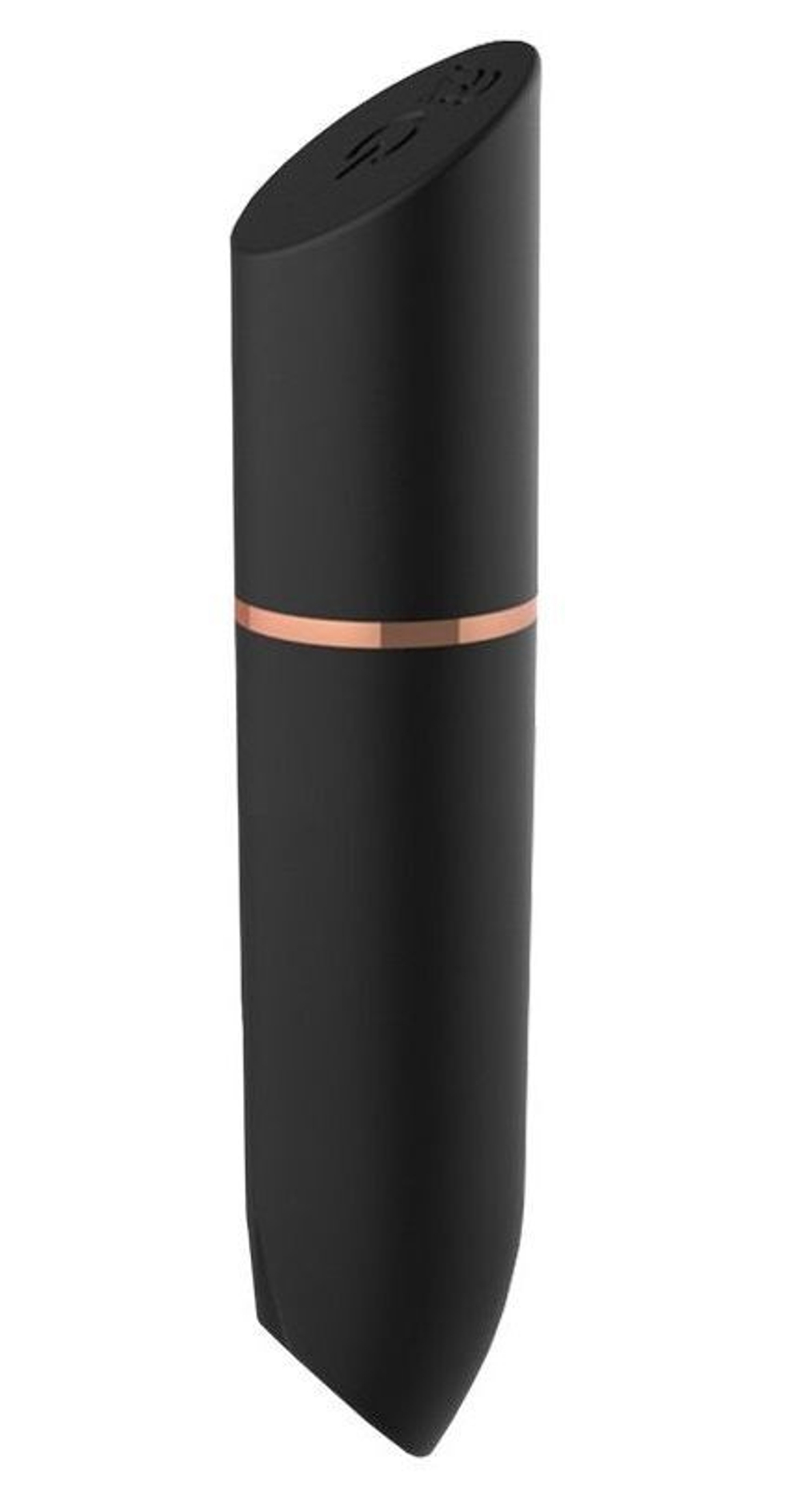 Черная перезаряжаемая вибропуля Rocket со скошенным кончиком (Цвет: черный)