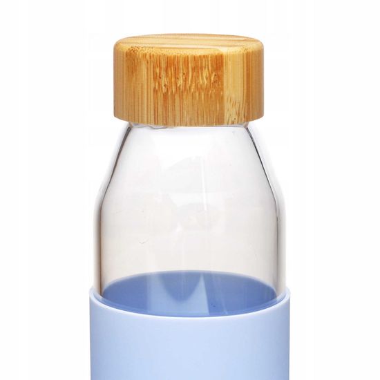 Бутылка для воды 500 мл. Kamille KM 9022 стеклянная в силиконовом чехле