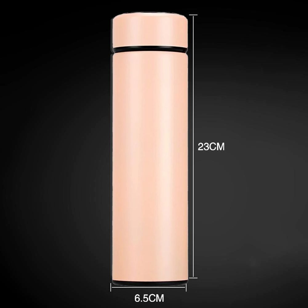 Термобутылка из нержавеющей стали, с дисплеем температуры, 300 мл, розовая. Товар уцененный
