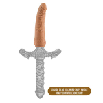 Насадка-фаллоимитатор для трусиков с плугом Realistic 7.5 Inch Lock On Dildo - 19 см. (Цвет: карамель (темно-бежевый))