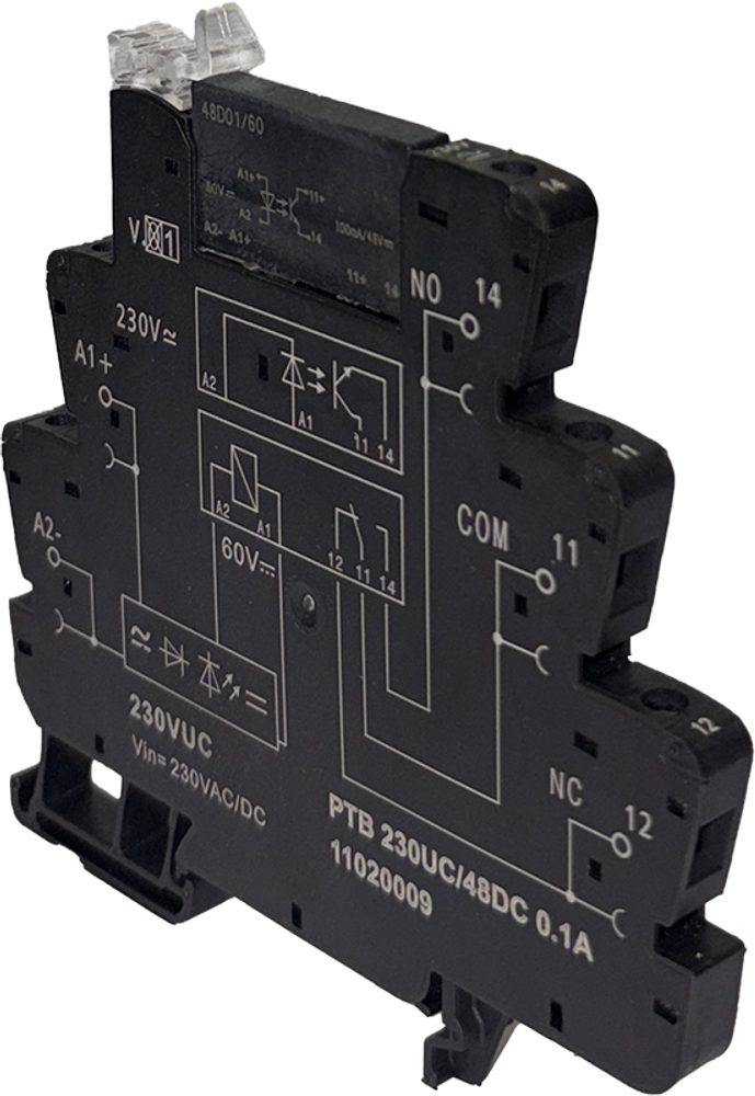 Реле твердотельное 230VUC/48VDC, 0.1A, винтовой зажим, 11020009 РТВ