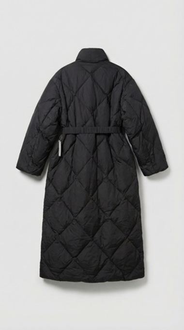 Пуховик длинный с поясом ROMMY