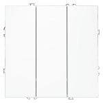 Выключатель встраиваемый VOLTUM S70 трехклавишный 10А, (белый матовый)