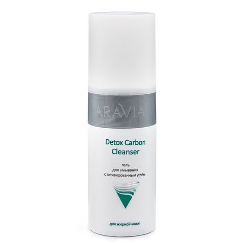 Гель для умывания с активированным углём Detox Carbon Cleanser, 150 мл, ARAVIA Professional