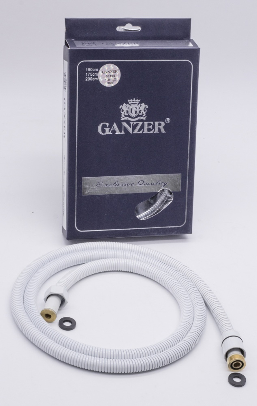 60100-F  Шланг для биде 100см. (БЕЛЫЙ) GANZER (50/1шт)