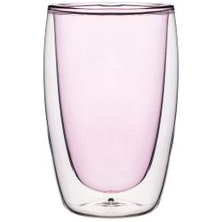 СТАКАН С ДВОЙНЫМИ СТЕНКАМИ "DOUBLE-WALL" 450 МЛ. ДИАМЕТР=8,5 СМ. ВЫСОТА=14,5 СМ (КОР=48ШТ.)