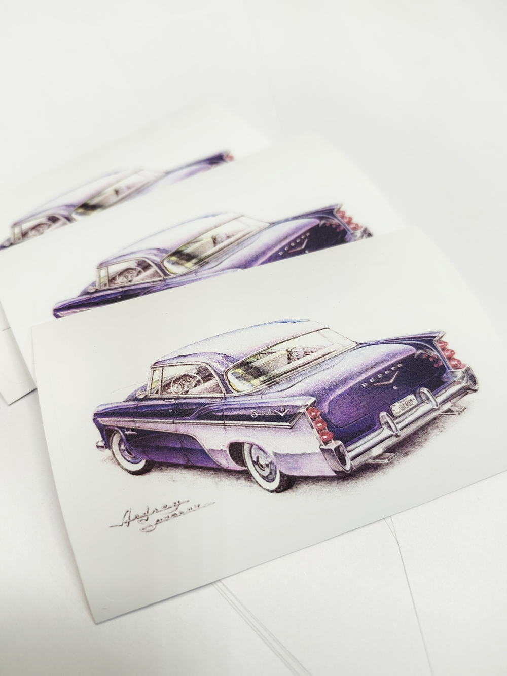 Наклейка на карту "DeSoto 1956 сзади"