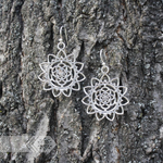 Серьги СЕМЯ ЖИЗНИ в мандале, серебро
