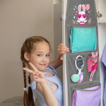 Кармашки для детского сада на липучке. Зайка