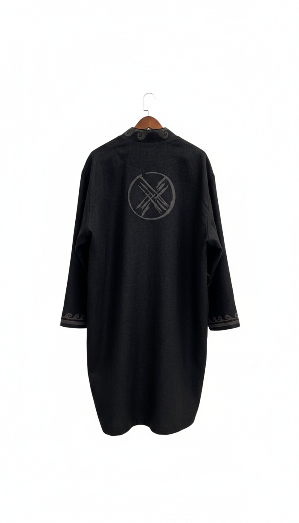 Шапан льняной длинный OYU TOLQYN BLACK