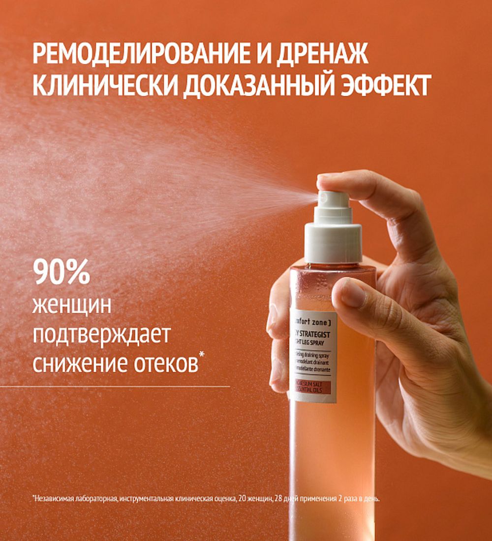 COMFORT ZONE BODY STRATEGIST LIGHT LEG SPRAY Двухфазный ремоделирующий спрей для ног с дренирующим эффектом