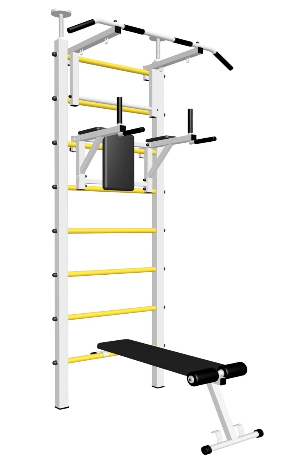 Шведская стенка Sv Sport враспор (Турник стандарт/Брусья/Скамья)